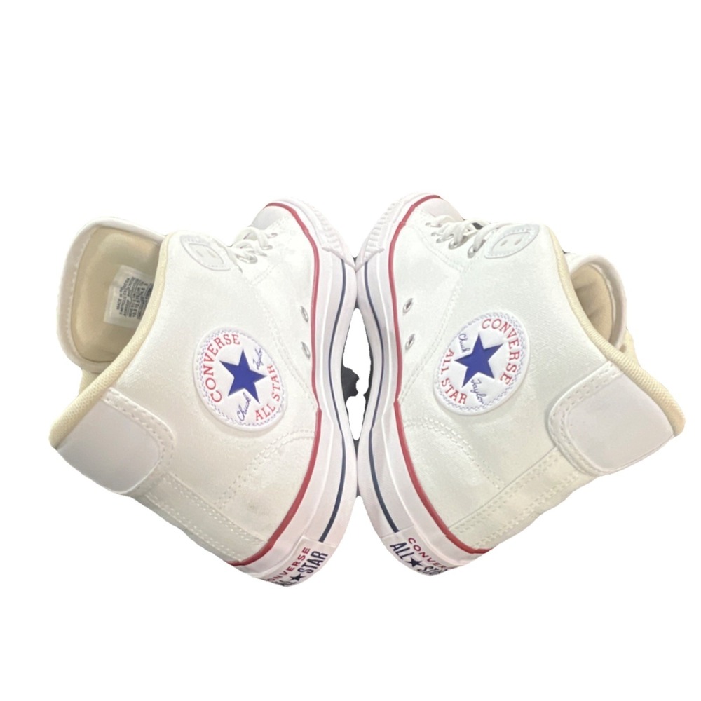 14N11/ Converse All Star White High Top Textile Sneakers Men's Size 10.5 - Picture 7 of 12